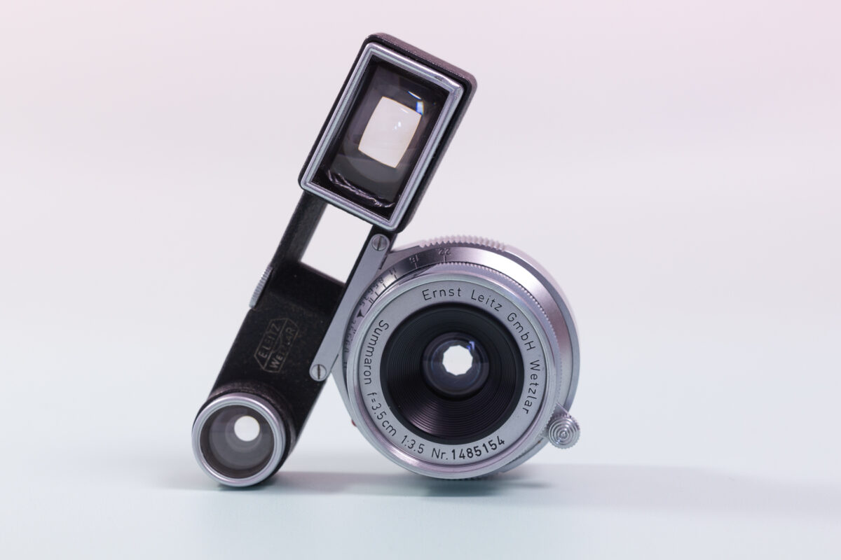 Leica Summaron 35 lens with goggles